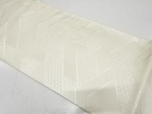 アンティーク　岡野製　佐賀錦　山並に古典柄織り出し全通袋帯（材料）